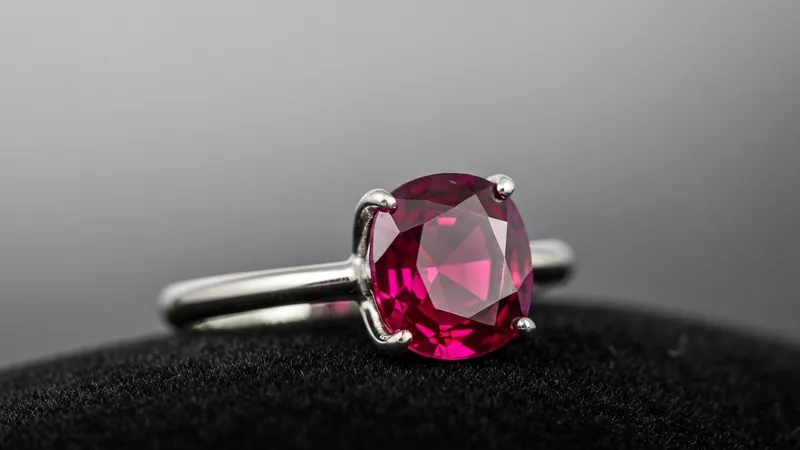 Bague de fiançailles rubis et diamants
